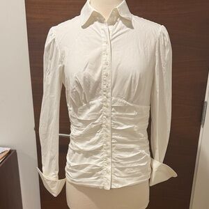 Catherine Malandrino Cream Button-Down Shirt
